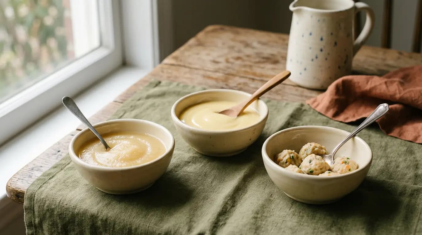 An illustrative selection of smooth and cohesive snacks