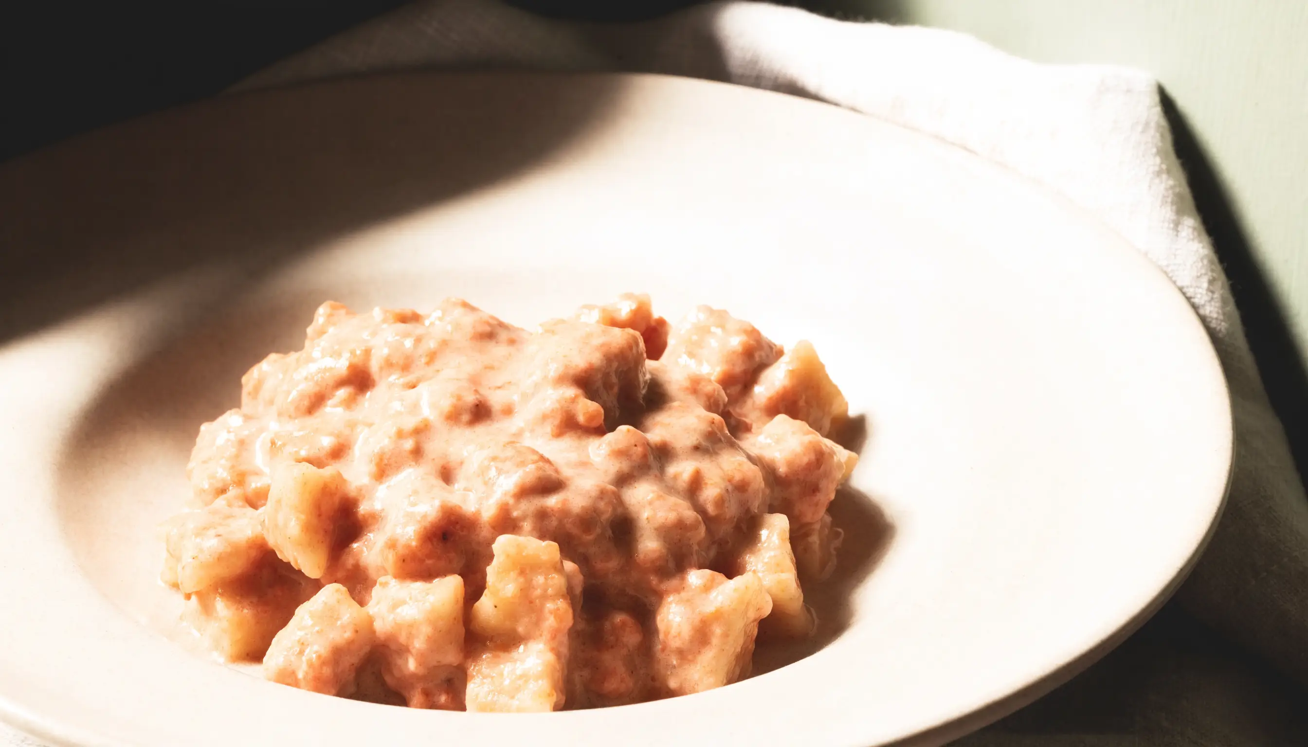 Baked Ziti Night prepared as an illustrative IDDSI Level 6 serving